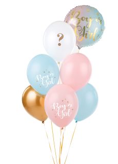 Balony na baby shower BOY OR GIRL (6szt.)