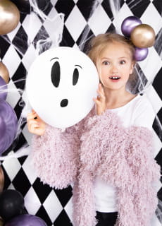 Balony halloweenowe BOO! balony wiecce w wietle UV (3szt.)