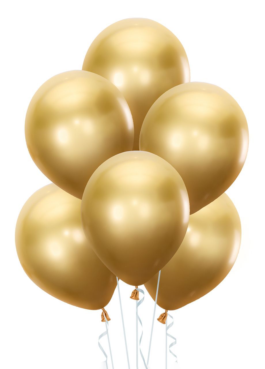 Balony chromowane złote (50szt.)