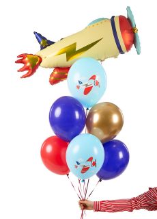 Balony dla dzieci SAMOLOCIK lateksowe (6szt.)