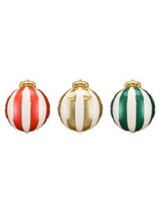 Foliowe BALONY BOMBKI 42x46 cm (3szt.) dekoracje �wi�teczne dekoracje na �wi�ta bombki balony ozdoby �wi�teczne