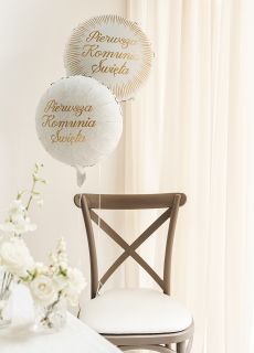 Foliowy balon PIERWSZA KOMUNIA �WI�TA balon komunijny balon na komuni� dekoracja komunijna balon ozdobny