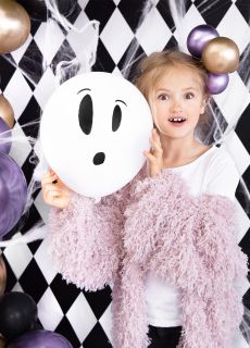 Balony halloweenowe BOO! balony �wiec�ce w �wietle UV (3szt.) balony na halloween