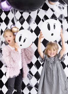 Balony halloweenowe BOO! balony �wiec�ce w �wietle UV (3szt.) balony na halloween