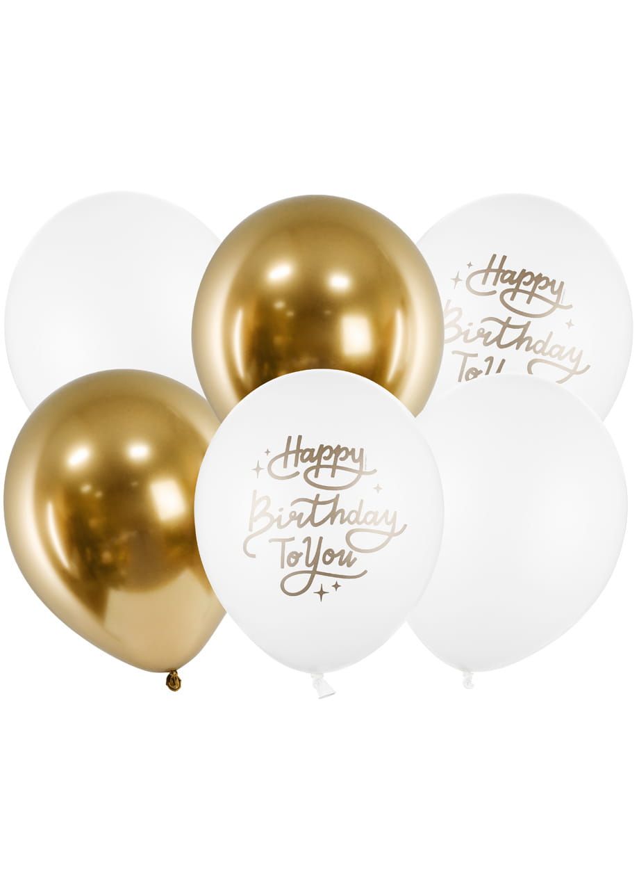 Balony urodzinowe HAPPY BIRTHDAY TO YOU mix (6szt.)