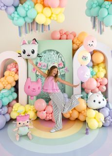 Balony KOCI DOMEK GABI 30 cm, 6 szt. dekoracje sali dekoracje na urodziny dla dziewczynki balony urodzinowe