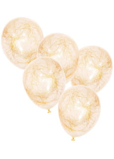 Balony konfetti WOSY ANIELSKIE zote (5szt.)
