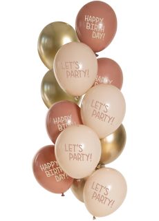 Balony LET'S PARTY Golden Blossom (12szt)