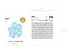 Balony na baby shower MOM TO BE niebieskie (6szt.)