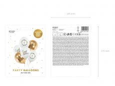 Balony na chrzest GOD BLESS 30cm (6szt.)