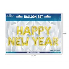 Balony napis HAPPY NEW YEAR z�ote