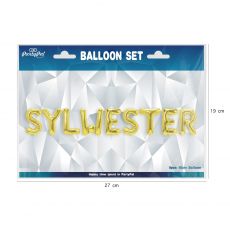 Balony napis SYLWESTER z�ote