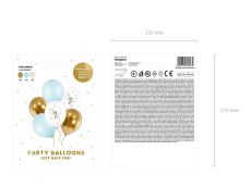 Balony urodzinowe ONE balony na roczek niebieskie (6szt.)