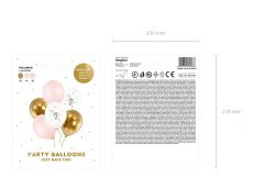 Balony urodzinowe ONE balony na roczek r�owe (6szt.)