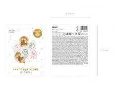 Balony w kwiaty LOVE (6szt.) balony dekoracyjne balony z nadrukiem balony kwiaty balony ozdobne