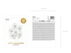 Balony z napisem Chrzest �wi�ty 30cm (6szt.)