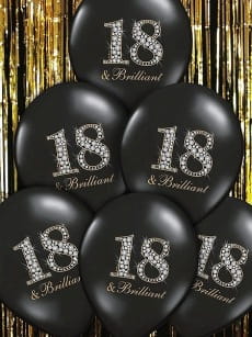 Balony 18-STKA czarne 30cm (50szt.)