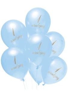 Balony na roczek dla chopca NIEBIESKIE (5szt.)