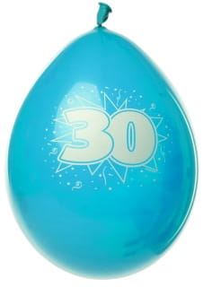 Balony 30 URODZINY (8szt.)