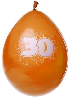 Balony 30 URODZINY (8szt.)