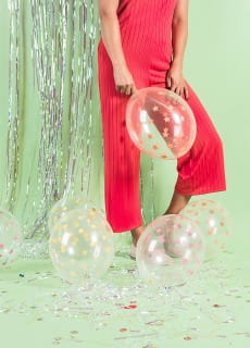 Balony urodzinowe GWIAZDKI rowe (5szt.)