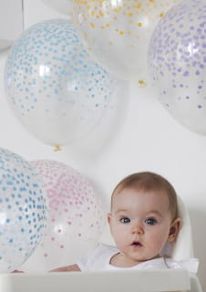 Balony KONFETTI kolorowe pastel (6szt.)