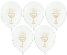 Balony lateksowe IHS bia�e balony na komuni� (50szt.)