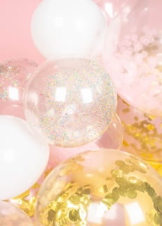 Balony na patyku KONFETTI (5szt.)
