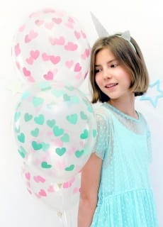 Balony SERDUSZKA turkusowe 30cm (6szt.)