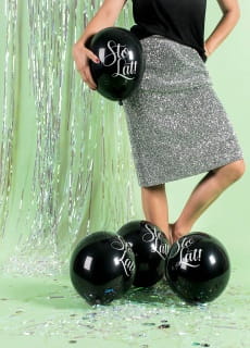 Balony urodzinowe STO LAT czarne (5szt.)