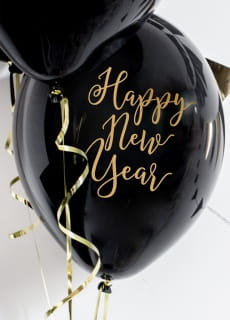 Balony sylwestrowe HAPPY NEW YEAR 30cm (6szt.) 