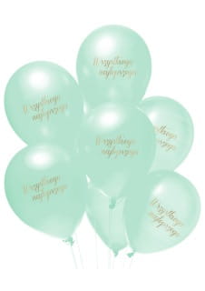 Balony WSZYSTKIEGO NAJLEPSZEGO jasnozielone(5szt.)
