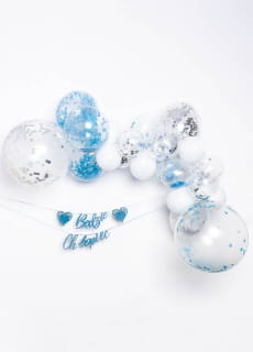 Balony z KONFETTI niebieskim 30cm (3szt.)
