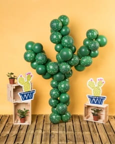 Balony ZIELONE KAKTUSY (5szt.)