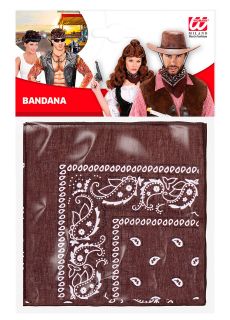 Kowbojska BANDANA br�zowa 55x55 cm