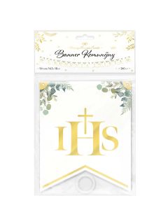 Baner komunijny I KOMUNIA �WI�TA eukaliptus 2.4m