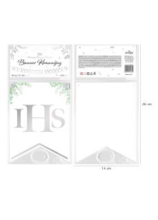 Baner komunijny KOMUNIA �WI�TA srebrny 2.4m
