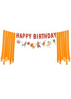 Baner urodzinowy Happy Birthday CYRK (275 cm) baner na urodziny baner urodzinowy dla dziecka