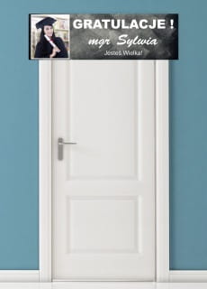 Baner ze zdj�ciem GRATULACJE - 125cm x 38cm