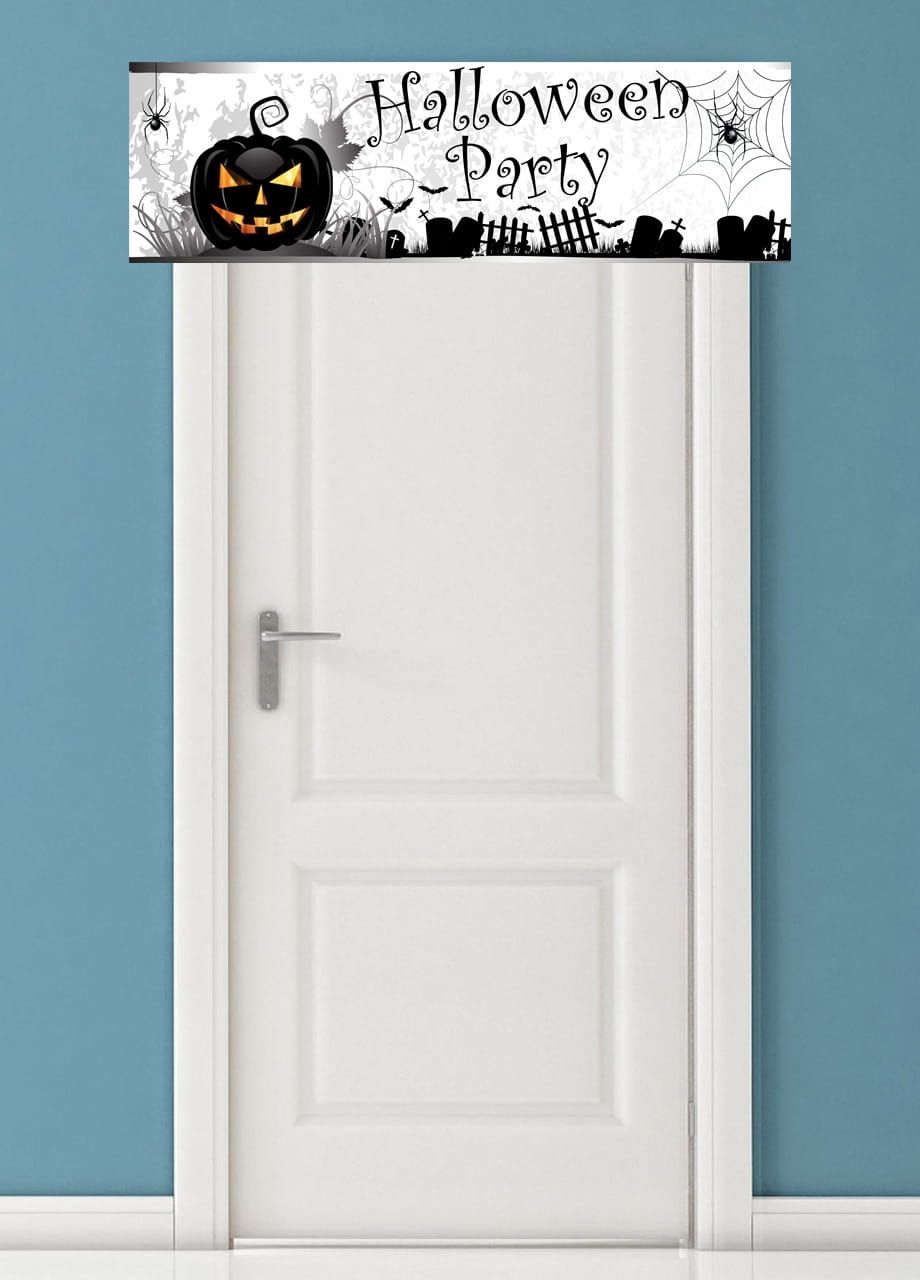 Dekoracja drzwi na Halloween CMENTARZYSKO baner powitalny