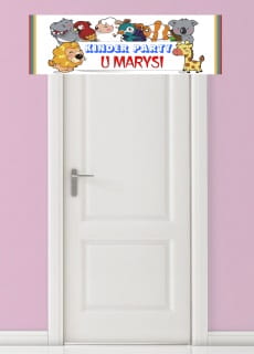 Baner personalizowany ze zwierz�tkami ZOO - 125x38cm