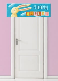 Baner urodzinowy KRLIK - 125cm x 38cm