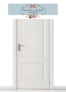 Baner na wesele KWIATY - 125cm x 38cm