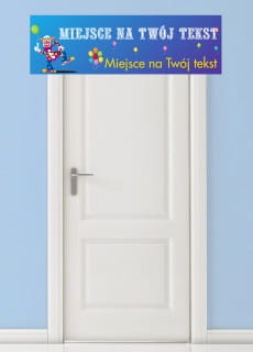 Baner na urodziny dziecka WESO�Y KLAUN dekoracja personalizowana