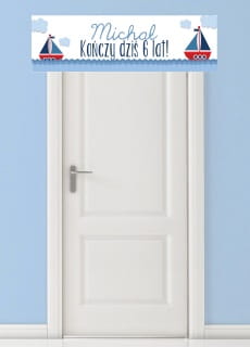 Baner urodzinowy STATKI baner z imieniem