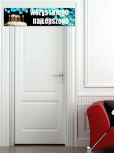 Baner urodzinowy WSZYSTKIEGO NAJLEPSZEGO 120x30cm