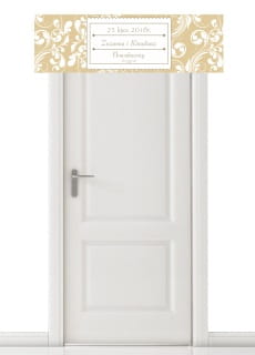 Baner WA�NA DATA dekoracja weselna - 125cm x 38cm