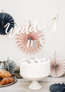 Girlanda WEDDING srebrna ELLEGANT BLISS dekoracja lubna