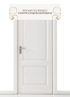 Baner WESELNY personalizowany - 125cm x 38cm
