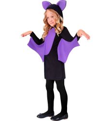 Str�j NIETOPERZA sukienka z kapturem - 140cm sukienka nietoperz str�j karnawa�owy dla dziewczynki